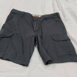 Gray Merona Cargo Shorts. Waist 38